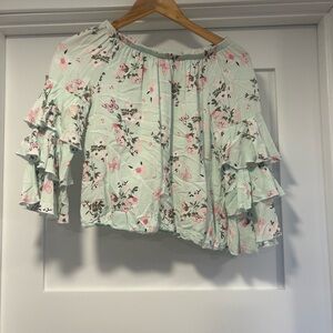 Epic Threads Mint Floral Top